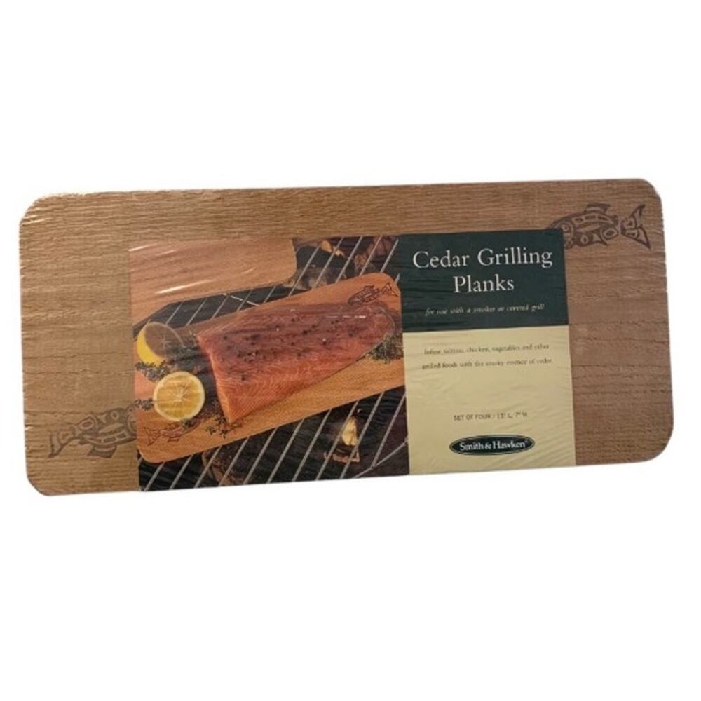 Smith & Hawken Cedar Grilling Planks Set of 4 Use Smoker or Covered Grill NEW